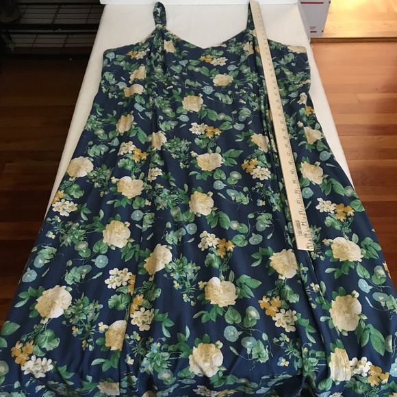 OLD NAVY Floral Maxi Slip Dress Navy Women’s Plus Size 3X - Picture 14 of 16